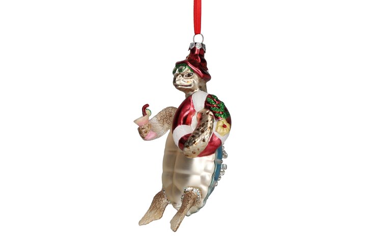 Hänger Schildkröte mit Rettungsring, mehrfarbig