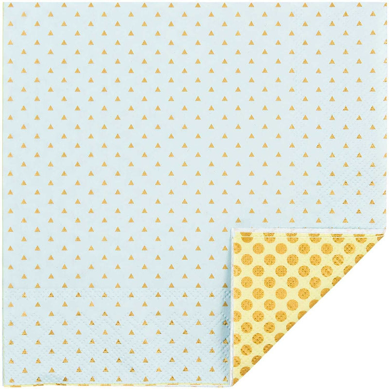 SERVIETTE KONFETTI, BLAU 20 STK, 33 X 33 CM