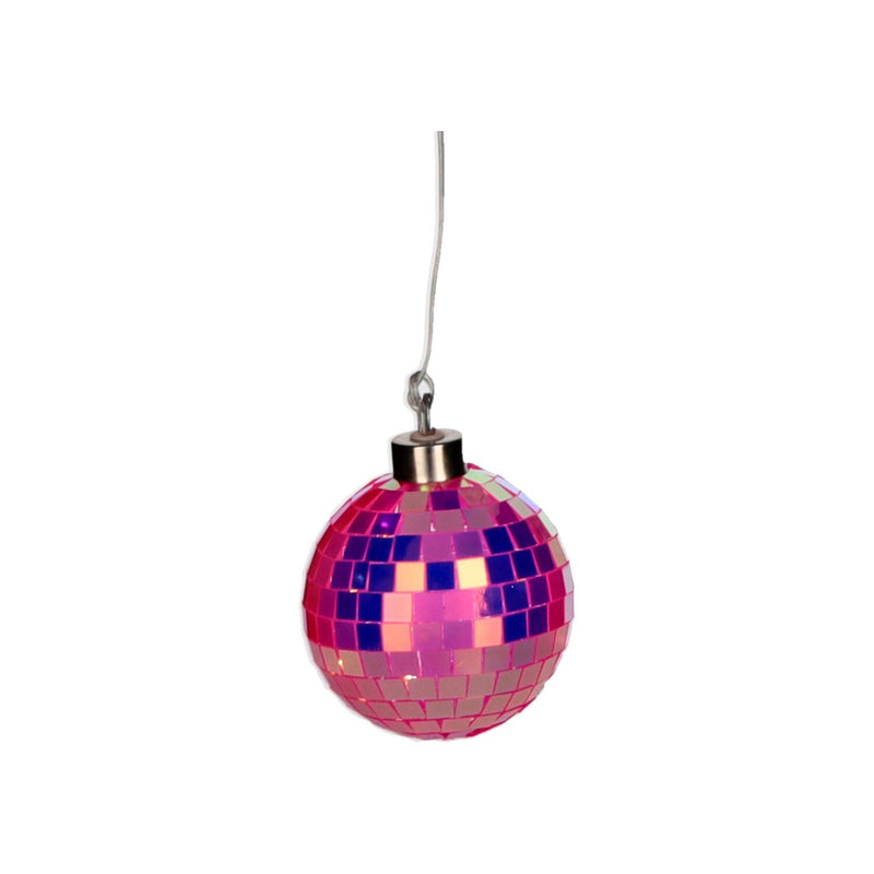 Disco, LED-Kugel, 8cm, neon pink