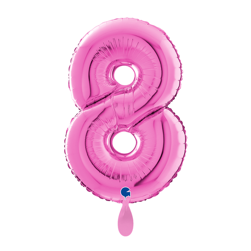 Zahlenballon 8 XL - Fuxia