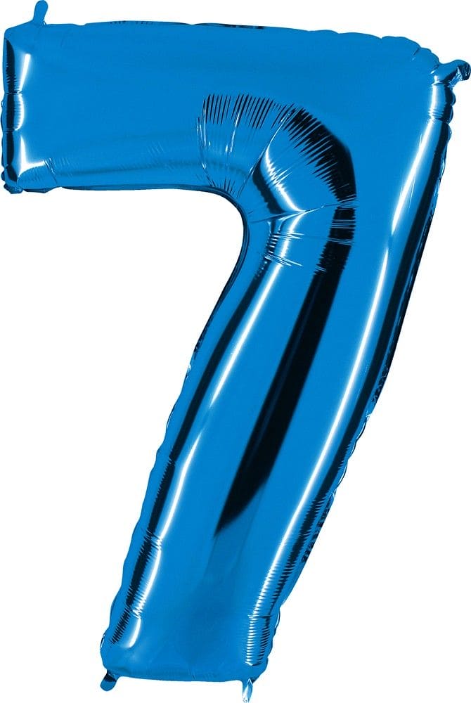 Zahlenballon 7 XXL  - Blau