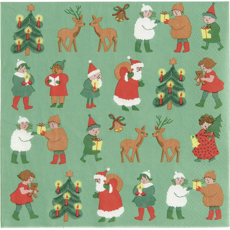 SERVIETTEN WEIHNACHTSFIGUREN 20 STÜCK