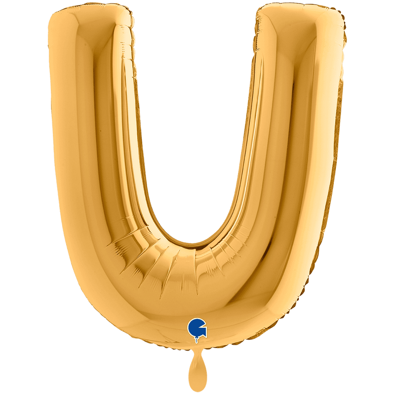 Buchstabenballon U XXL - Gold