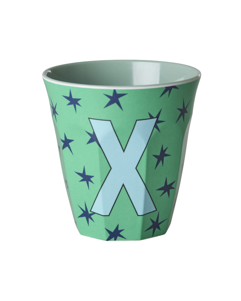 Medium Cup - Green - X - Stars