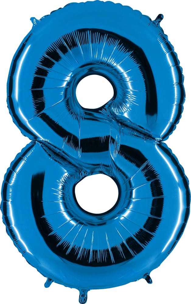 Zahlenballon 8 XXL  - Blau