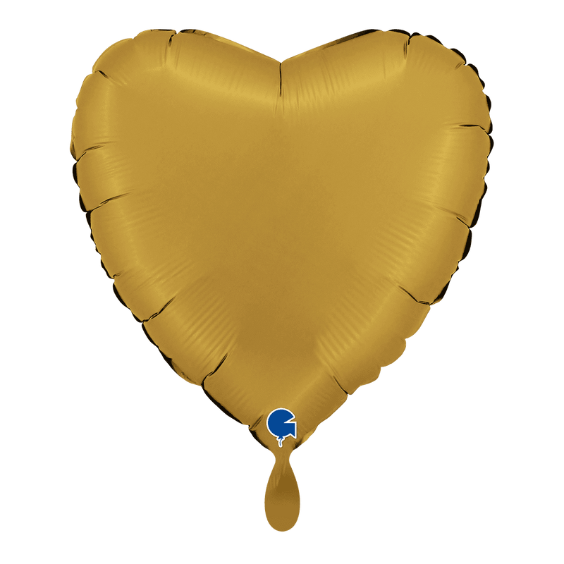 Herzballon Satin Gold