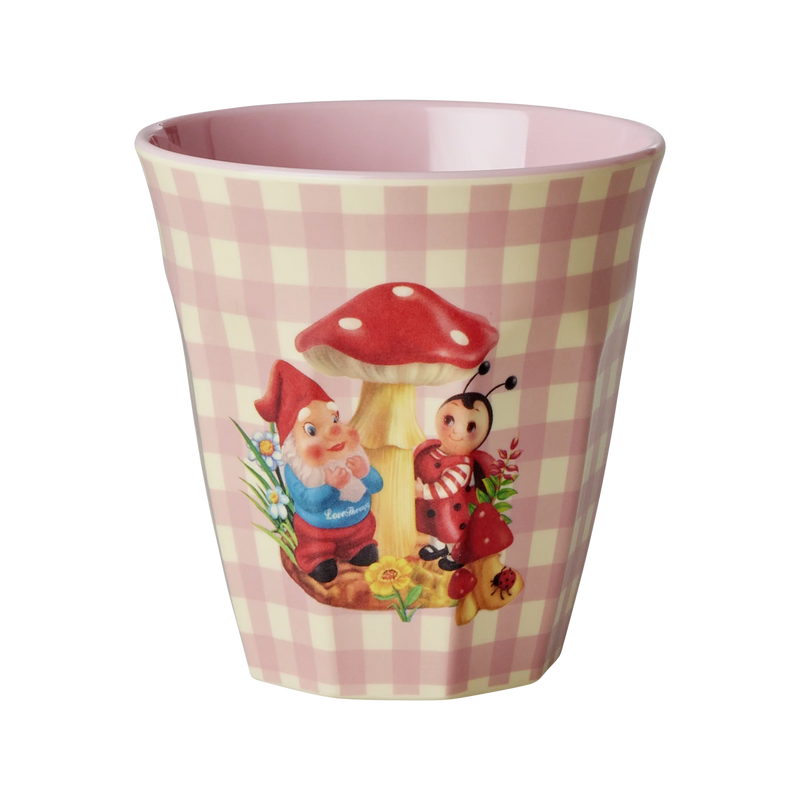 Mittelgroße Becher - Pink - Love Therapy Gnome Print