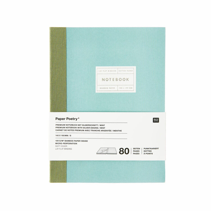 Notizbuch S, Mint, 80 Seiten, 100 g/m²
