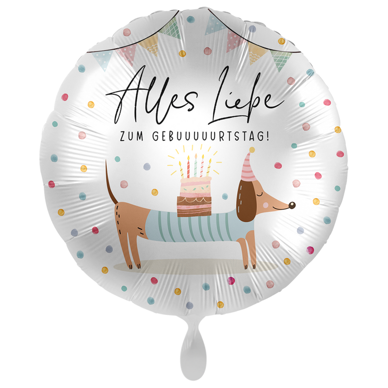 Folienballon Doggy Dots Birthday XXL