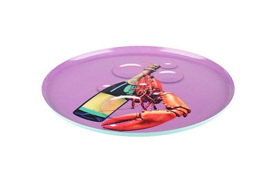 LOVE TRAYS, DEKOTABLETT, M, MOTIV: CHAMPAGNER UND HUMMER, VIOLETT