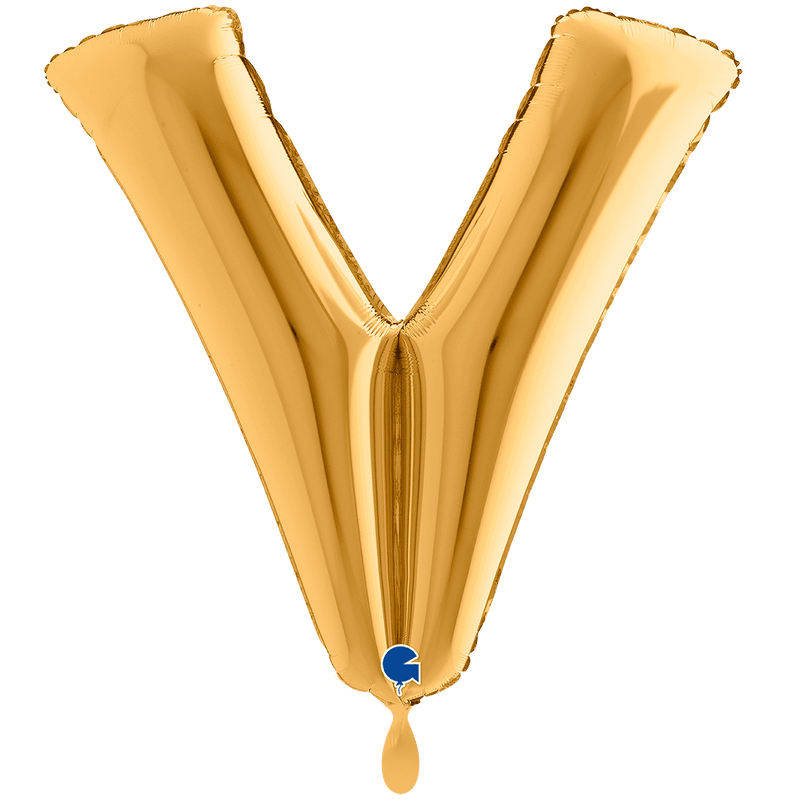 Buchstabenballon V XXL - Gold