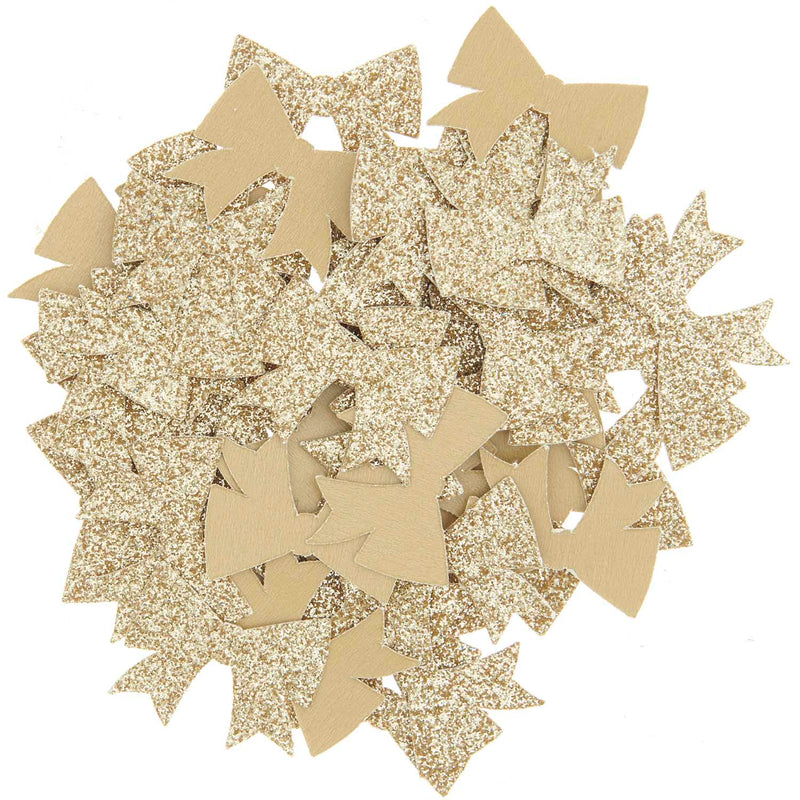 Streudekoration Schleifen, Gold Glitzer, FSC MIX