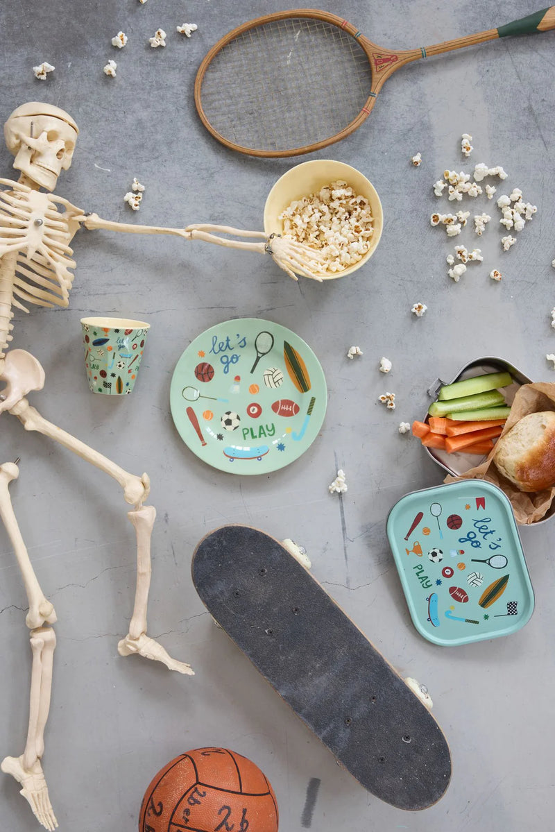 Mittelgroße Kinderbecher - Hellgrün - Sports Print
