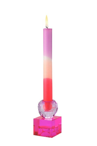 SARI, KRISTALLGLAS, KERZENHALTER/TEELICHTHALTER, KUGEL/CUBE, HELLLILA/PINK