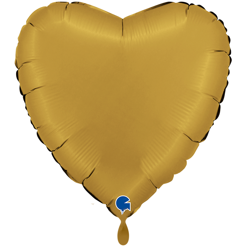 Herzballon XXL Satin Gold