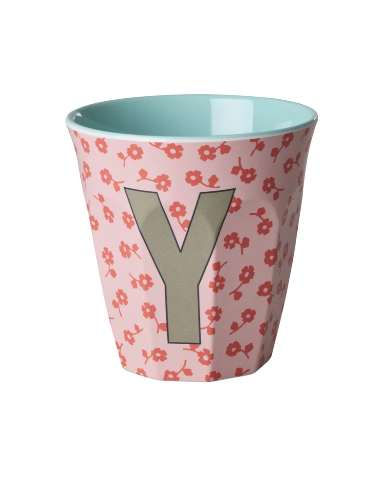 Medium Cup - Pink - Y - Flowers