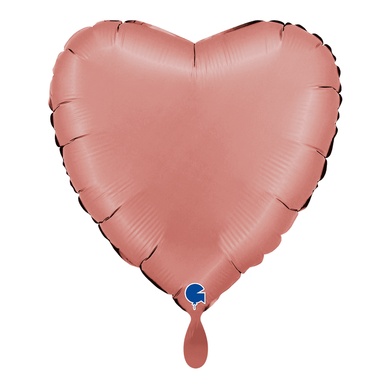 Herzballon Satin Roségold