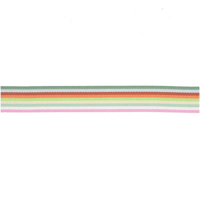 Webband Multi Streifen, Pink/Grün/Gelb/Rot/Blau, 20 mm x 3 m | Boutique Ballooons
