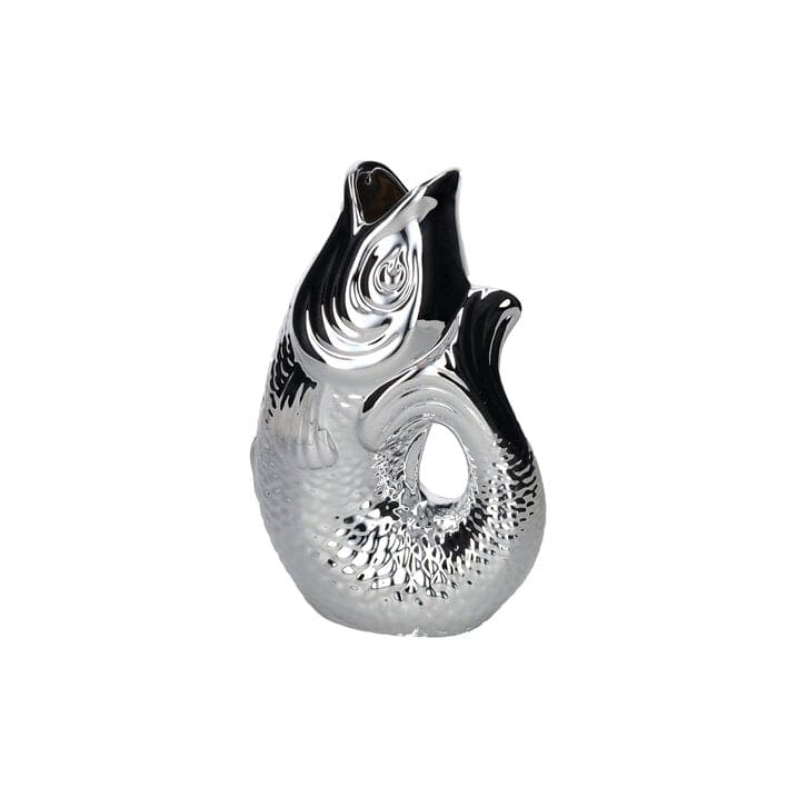 MONSIEUR CARAFON, FISCH, VASE, S, SILBER, 1,2 LITER