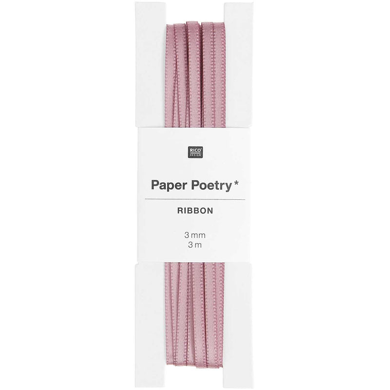 Satinband, Rosa Mauve, 3 mm x 3 m