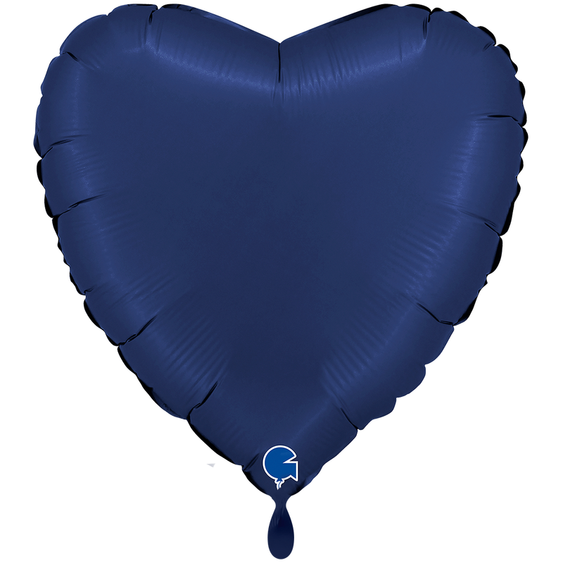 Herzballon XXL Satin Dunkelblau