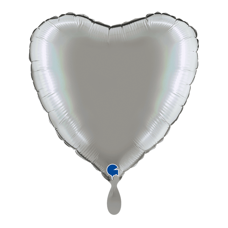 Herzballon Regenbogen-Holografisches Platin