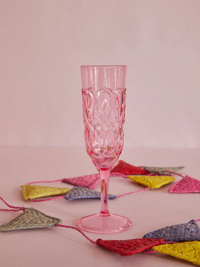 Acryl Champagnerflöte - Pink