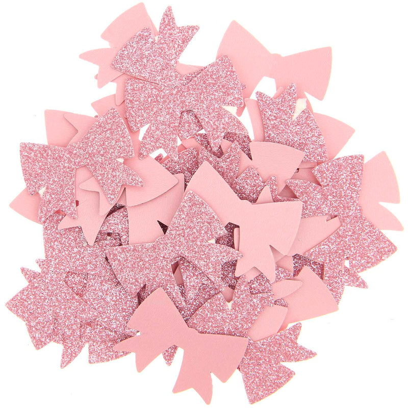 Streudekoration Schleifen, Pink Glitzer, FSC MIX