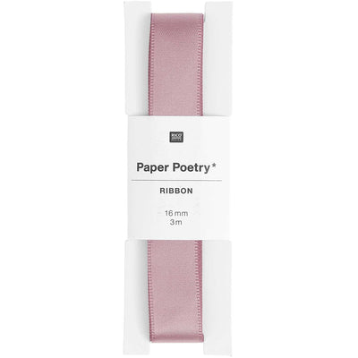 Satinband, Rosa Mauve, 16 mm x 3 m