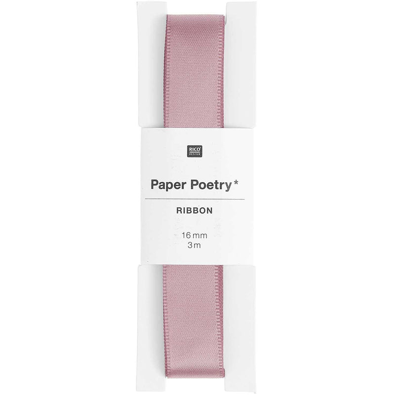 Satinband, Rosa Mauve, 16 mm x 3 m