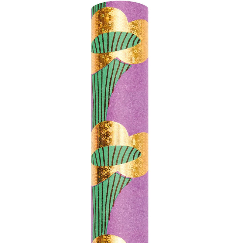 GESCHENKPAPIER PFIFFERLINGE VIOLETT 70CM 2M 80G/M²