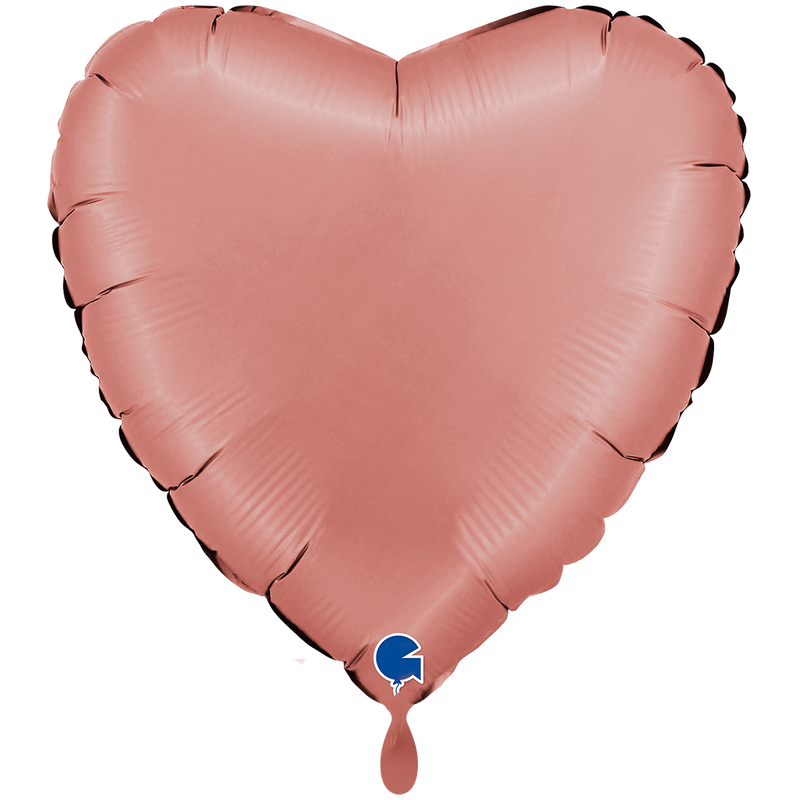 Herzballon XXL Satin Roségold