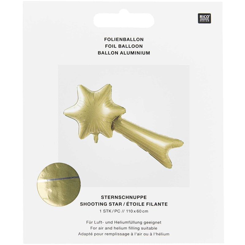 Folienballon Sternschnuppe, gold
