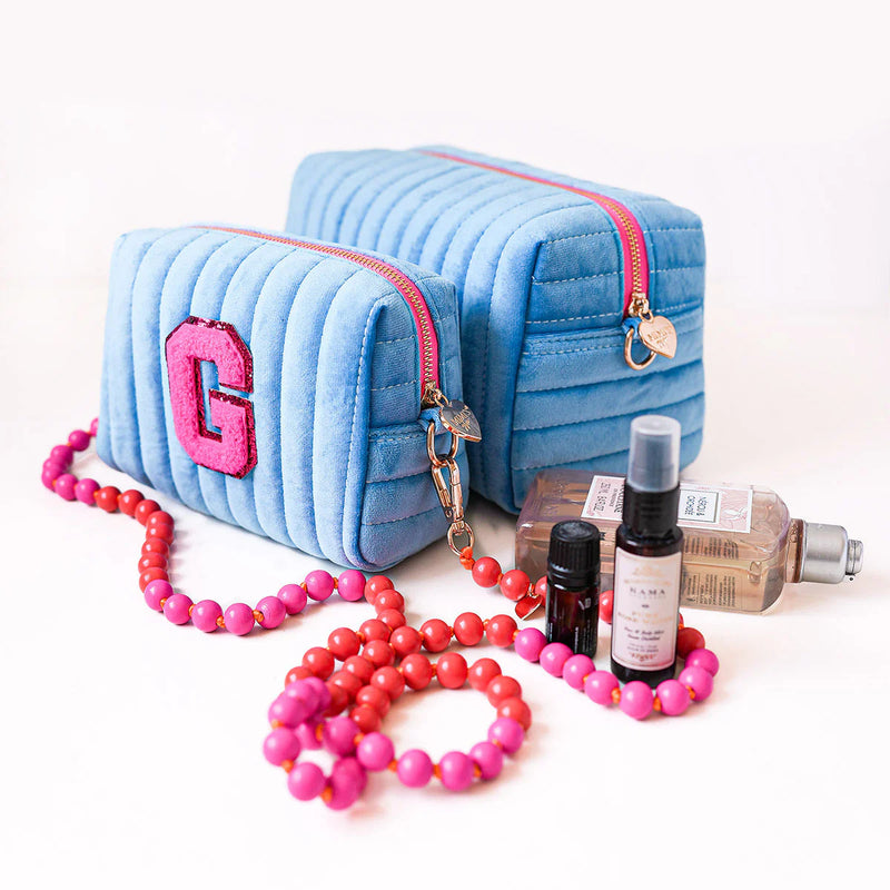 Lola Samt-Tasche Maliblau Blau