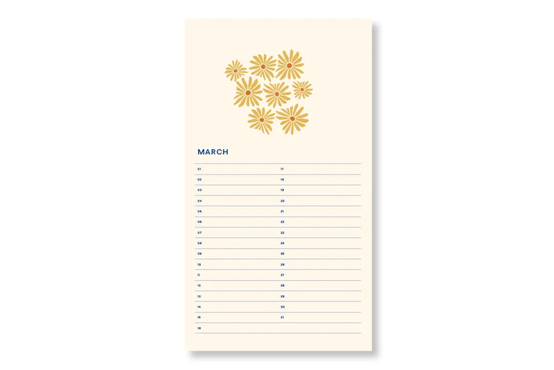 Fabrique a la Carte Birthday Calender – Flowers