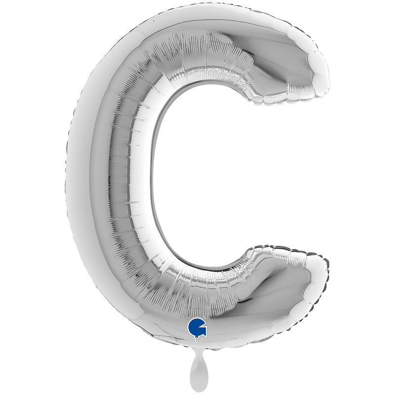 Buchstabenballon C XXL - Silber