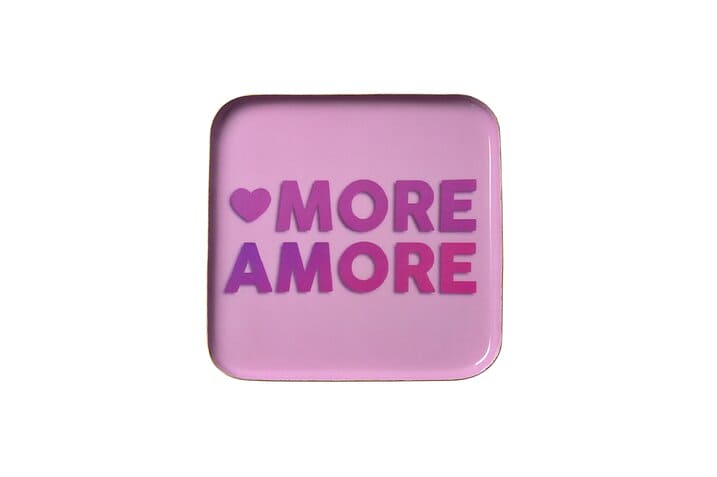 LOVE TRAYS, DEKOTABLETT, MORE AMORE, QUADRATISCH, ROSA