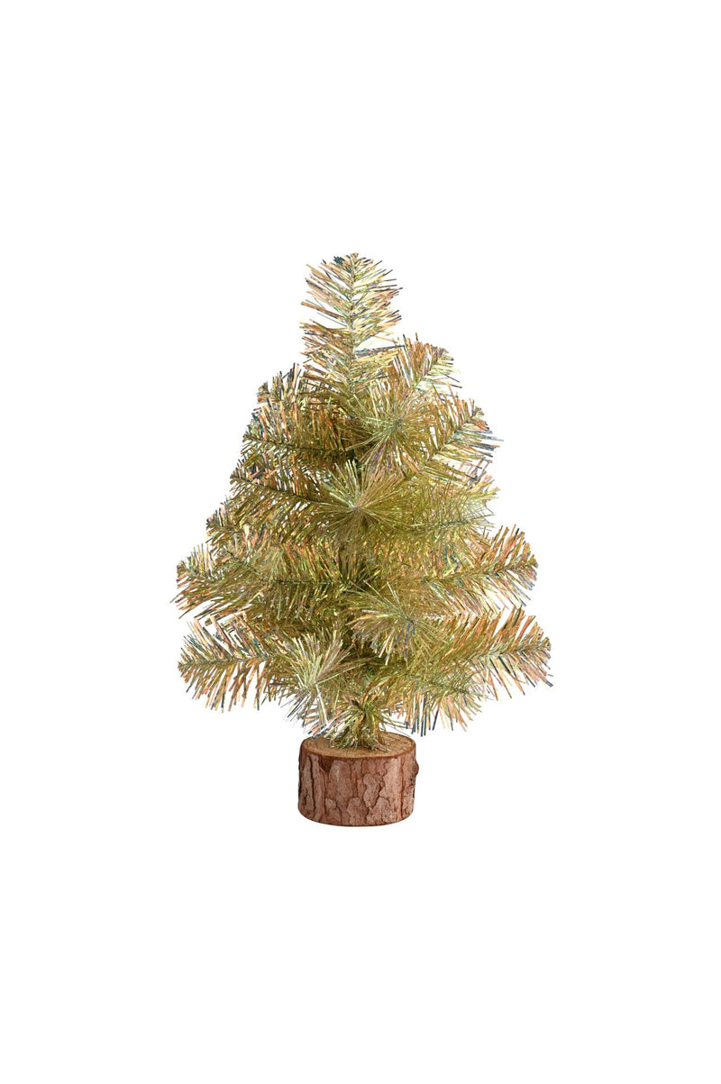 Tinsel, Dekobaum, H30cm, champagne