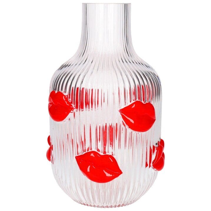 L´AMOUR, VASE, H(25CM), LIPPEN, TRANSPARENT