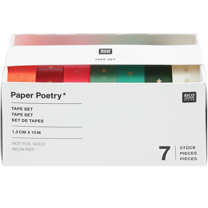 PAPER POETRY TAPE SET XXL STERNE 7-TEILIG