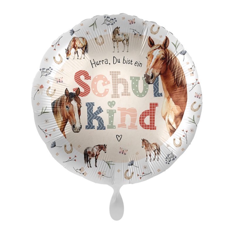 Folienballon Schulkind Pferdeliebe