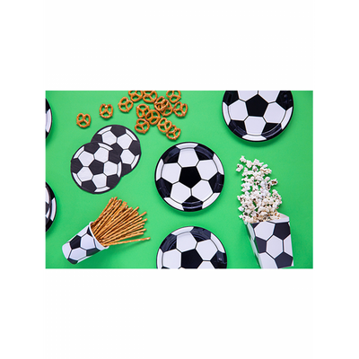 6 Pappteller Trend - Ø 18cm - Football