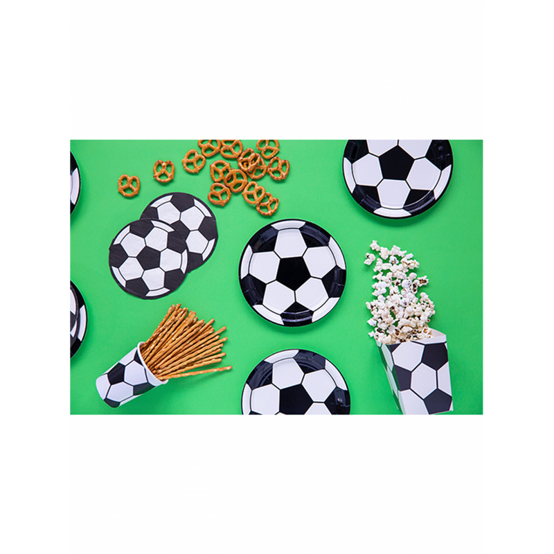 6 Pappteller Trend - Ø 18cm - Football