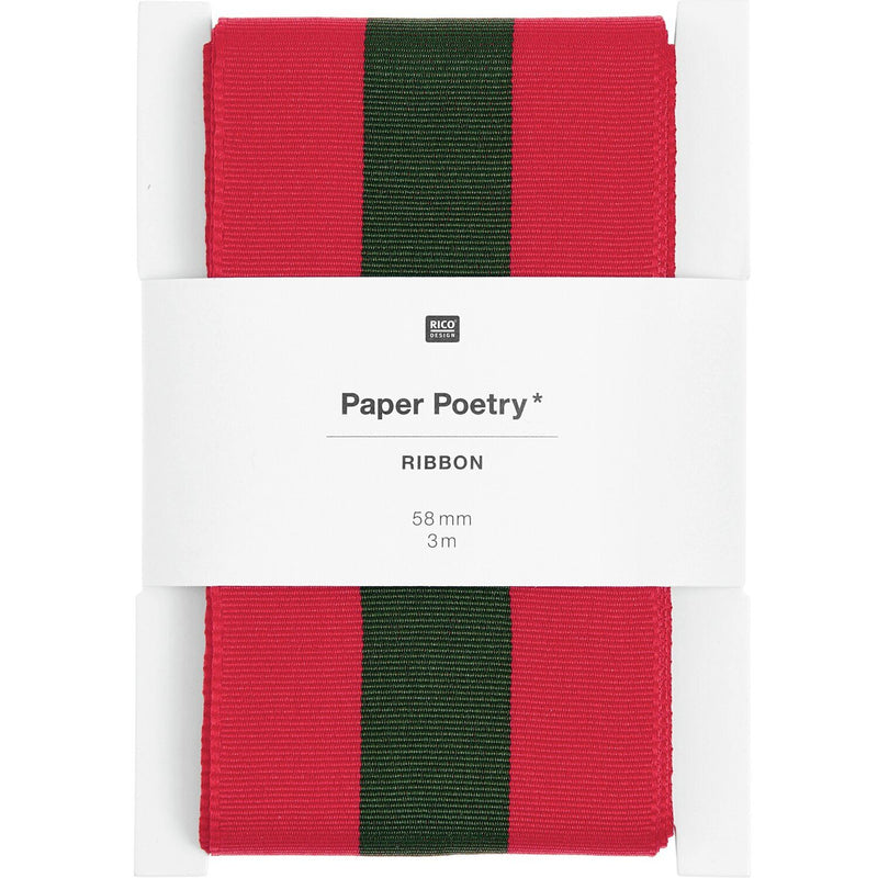 PAPER POETRY WEBBAND DUO STREIFEN ROT/GRÜN 58MMX3M