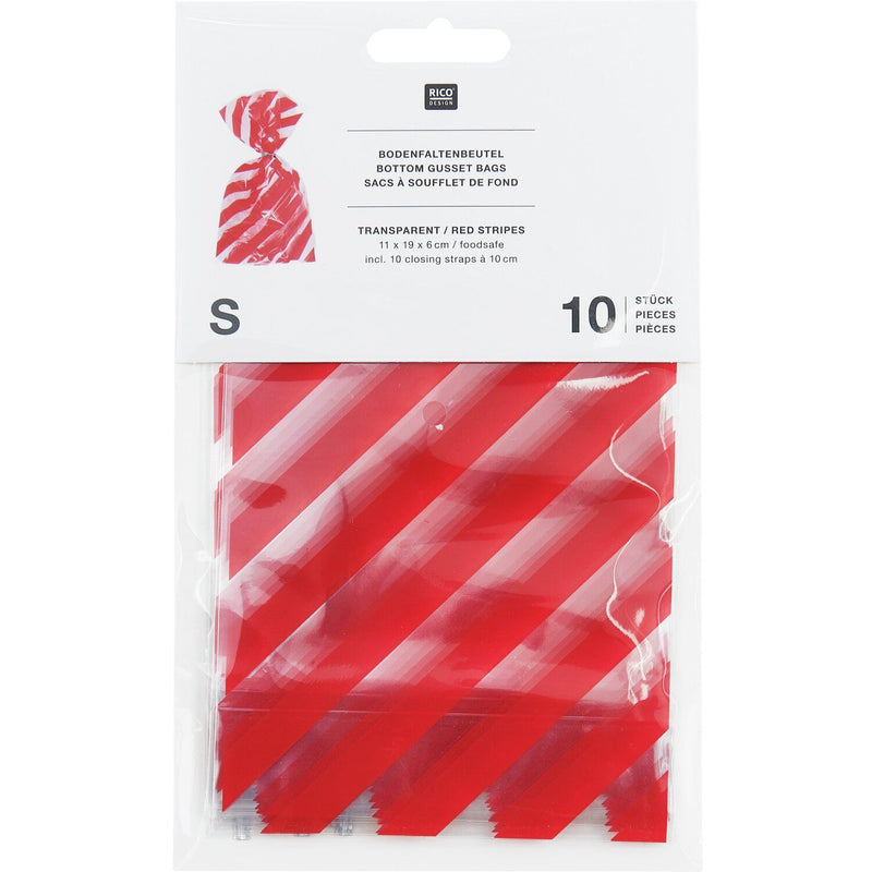 KEKSTÜTEN ROTE STREIFEN 10 STÜCK  112x192mm