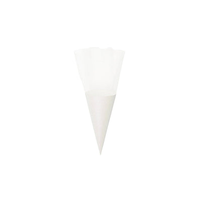 Schultüte mit Tüllverschluss, 20 cm, Glitter-Weiß, FSC Recycled