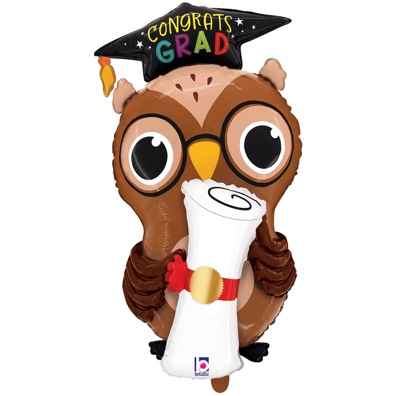 Folienballon Grad Owl Diploma XXL