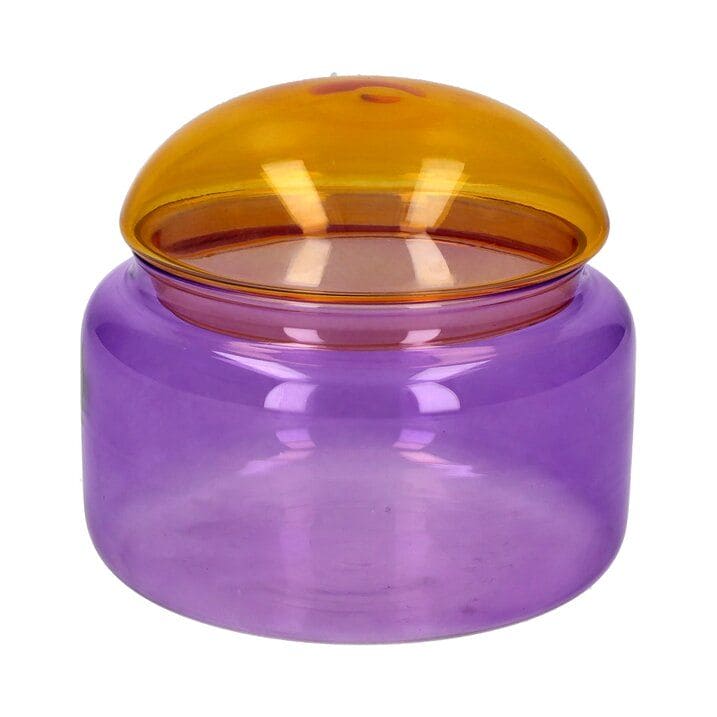 VOILE, GLASDOSE, M, BOROSILIKATGLAS, ORANGE/LILA, GS