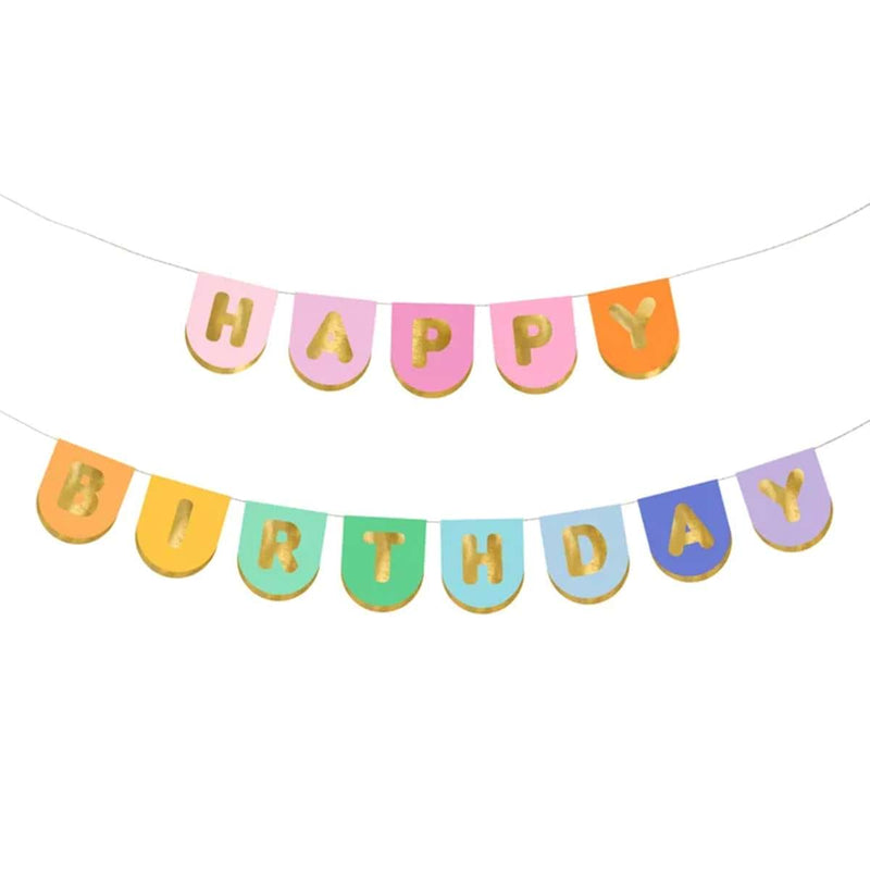 1 Bannergirlande - Happy Birthday Colourful