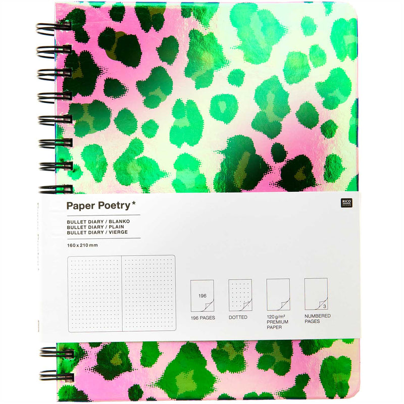Paper Poetry Bullet Diary Spiralbindung Acid Leo 16,5x21,5cm 96 Blatt